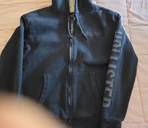 Hollister Black Full-Zip Logo Hoodie